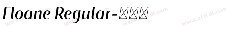 Floane Regular字体转换